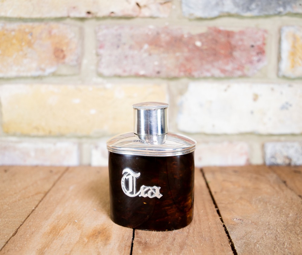 Victorian Silver & Tortoise shell Tea Caddy
