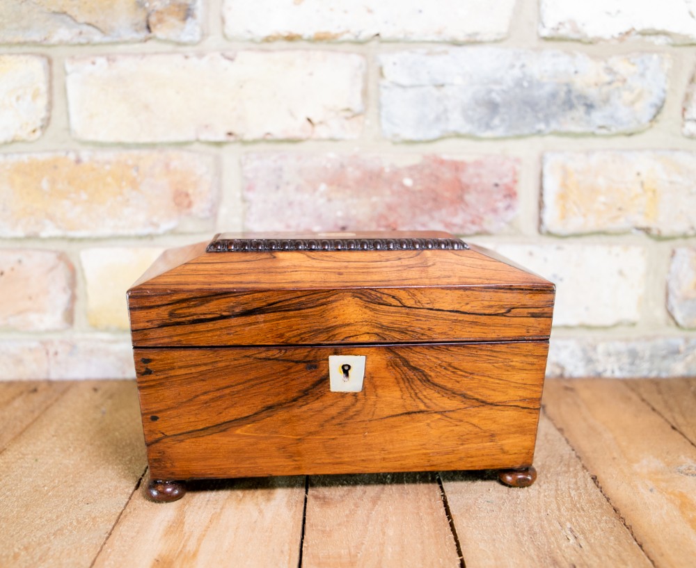 William IV Rosewood Tea Caddy c.1830