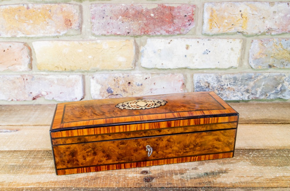 French Drop Front Glove Box c.1890