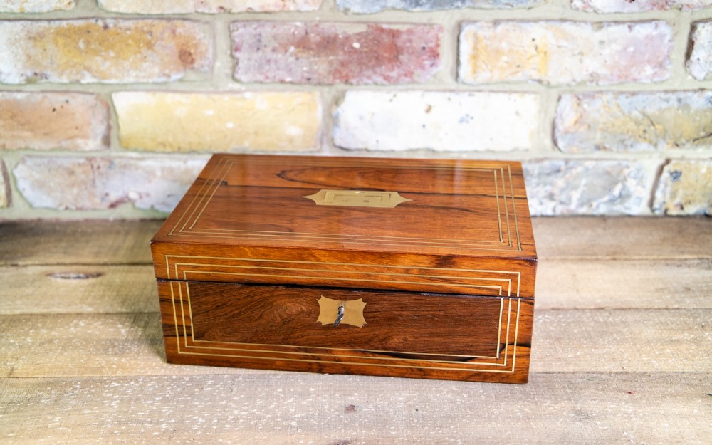 Rosewood & Brass Table Box Regency c.1820