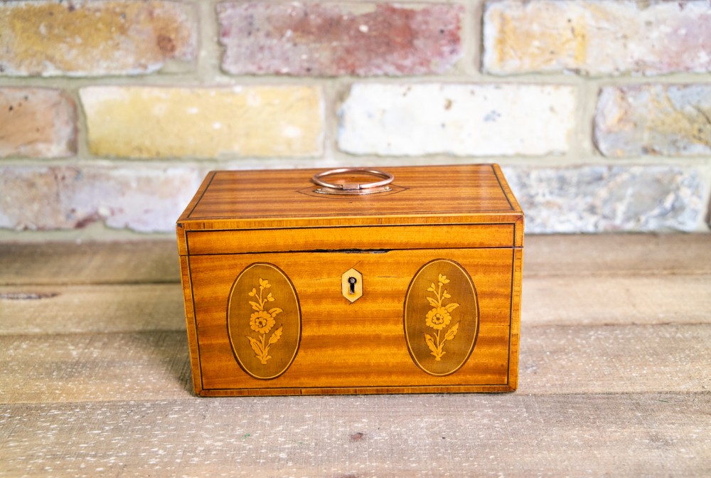 Twin Satinwood Tea Caddy c.1820