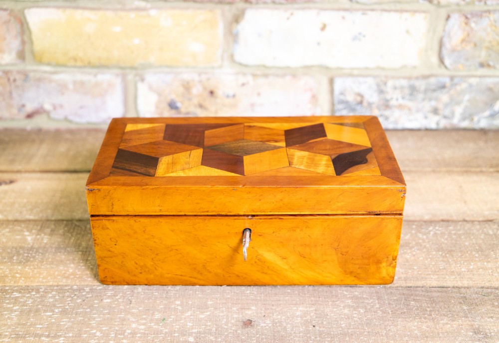 Cube Inlaid Table box c.1870