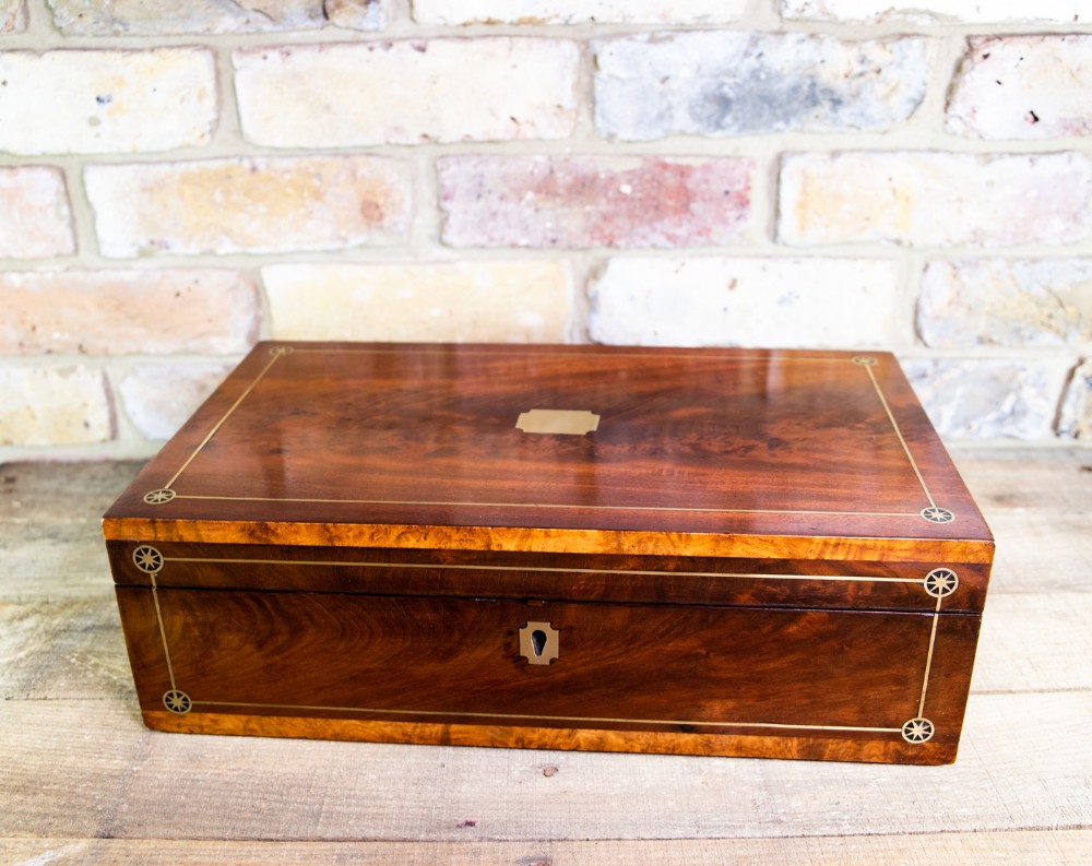 Flamed Mahogany Writing Slope c.1820