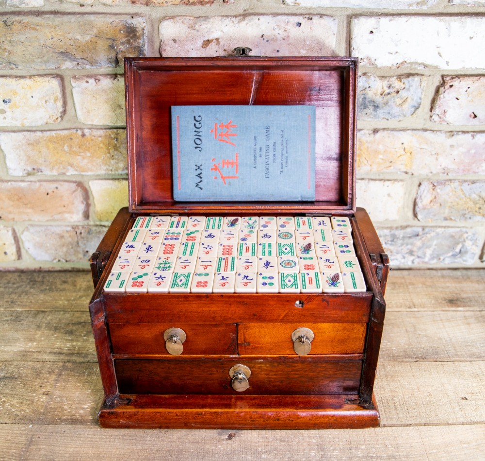 Chinese Mahjong Games Box c.1900
