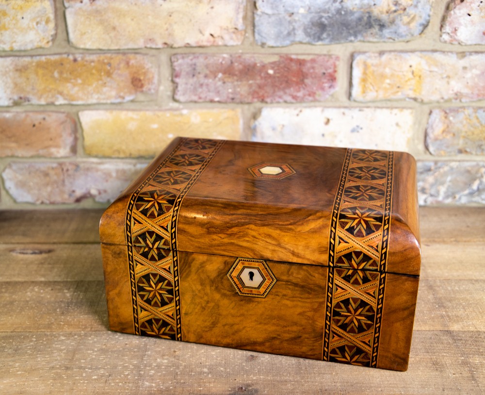 Figured Walnut Tunbridge Ware 1880
