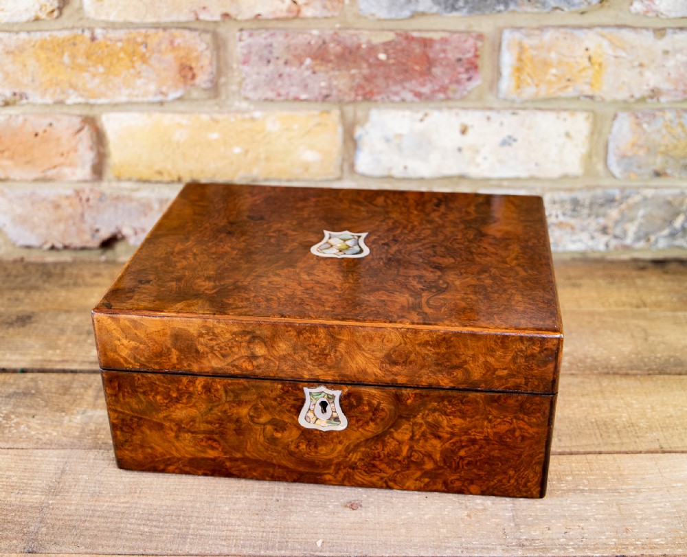 Burr Walnut Table Box 1870