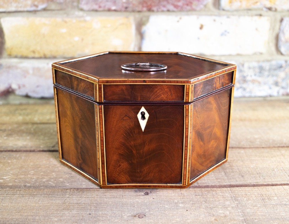 Stunning Hexagonal Georgian Tea Caddy