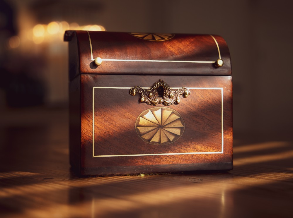 Edwardian Decanter Tea caddy 1900