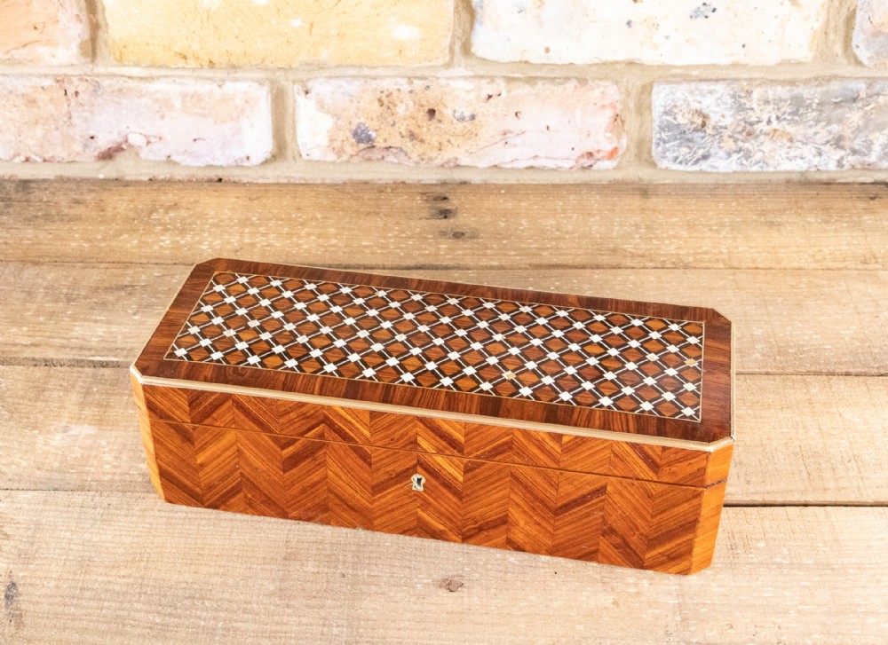 Stunning Kingwood Glove Box 1880