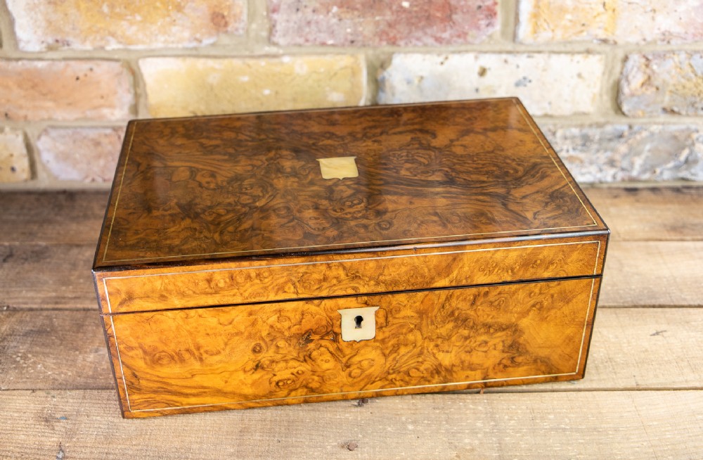 Superb Burr Walnut Writing Slope 1860