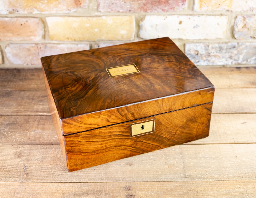 Figured Walnut Writing Slope 1870
