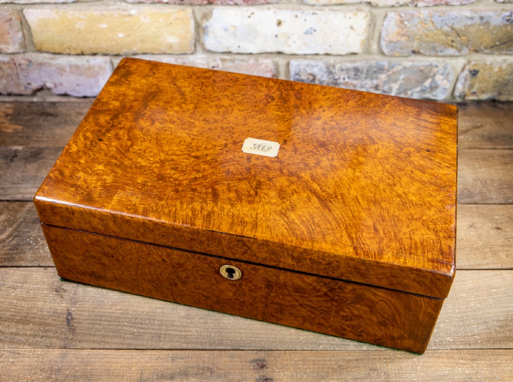Large Stunning Amboyna Writing Slope 1850