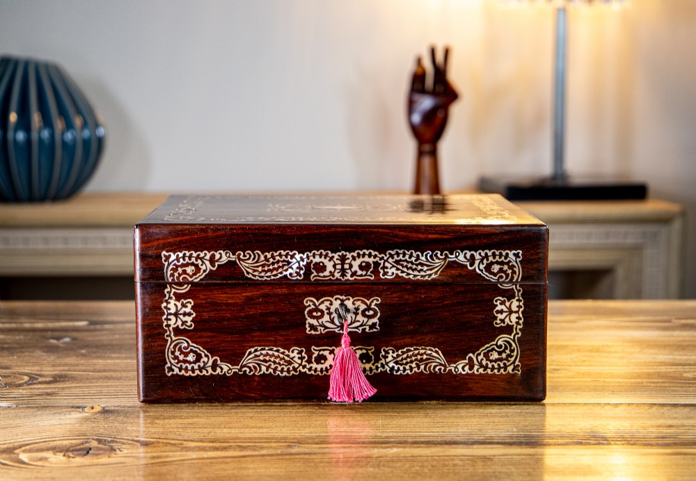 MOP Rosewood and Sewing/Jewellery Box 1840