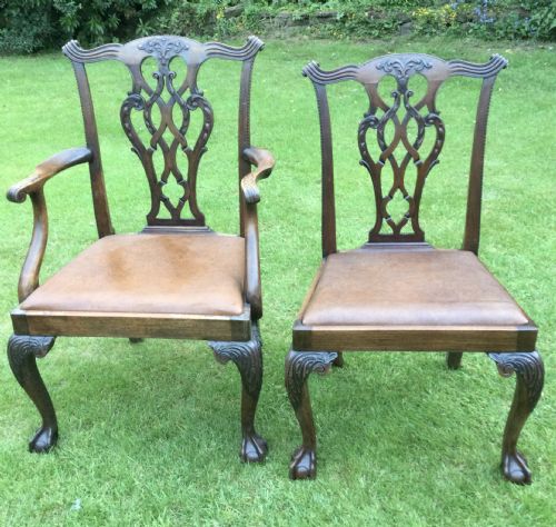 SET OF SIX CHIPPENDALE STYLE MAHOGANY CHAIRS - ADDITIONAL PHOTO 2