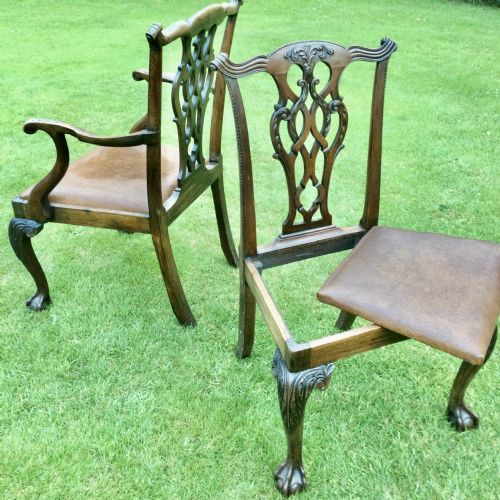 SET OF SIX CHIPPENDALE STYLE MAHOGANY CHAIRS - ADDITIONAL PHOTO 3