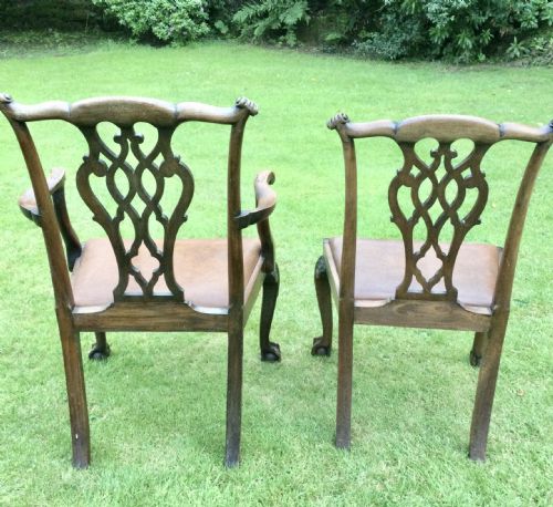 SET OF SIX CHIPPENDALE STYLE MAHOGANY CHAIRS - ADDITIONAL PHOTO 9