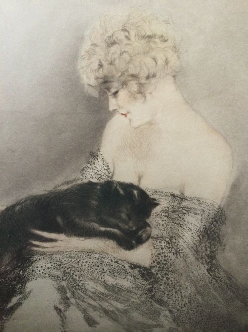 louis icart etching - CATEGORY: ANTIQUE ART - DATED 1920