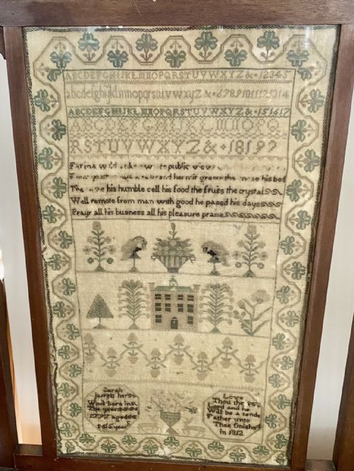 NEEDLEWORK SAMPLER FIRESCREEN - ADDITIONAL PHOTO 1