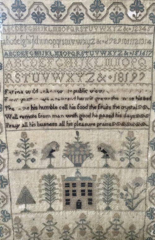 NEEDLEWORK SAMPLER FIRESCREEN - ADDITIONAL PHOTO 5