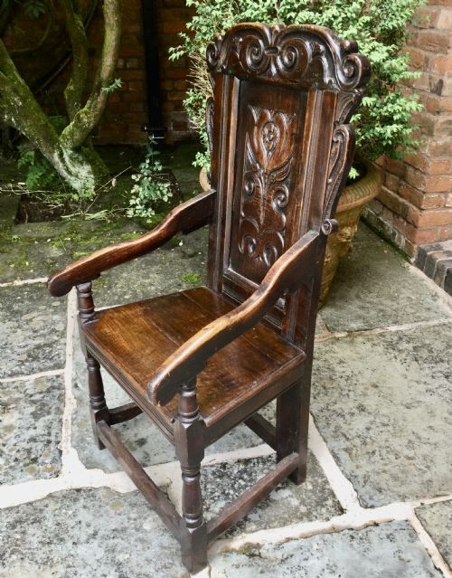 17TH CENTURY OAK WAINSCOT CHAIR - ADDITIONAL PHOTO 1