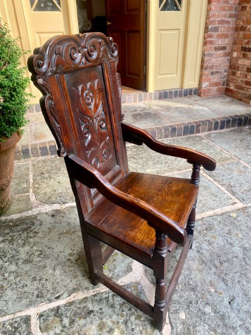 17TH CENTURY OAK WAINSCOT CHAIR - ADDITIONAL PHOTO 3