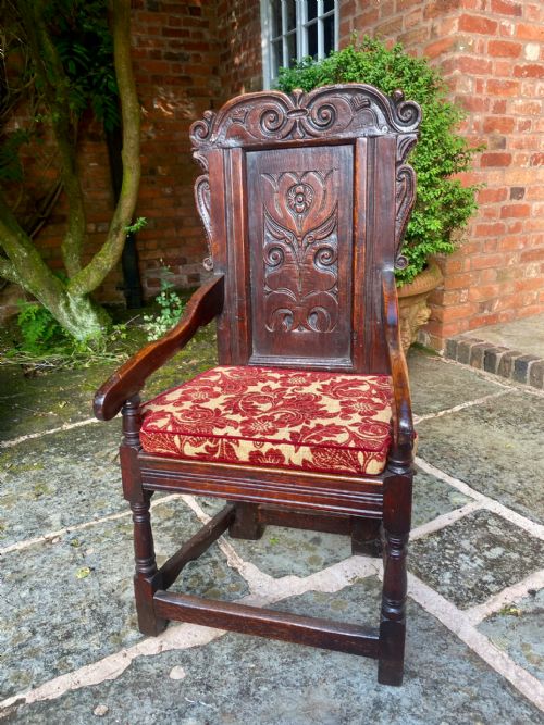 17TH CENTURY OAK WAINSCOT CHAIR - ADDITIONAL PHOTO 5