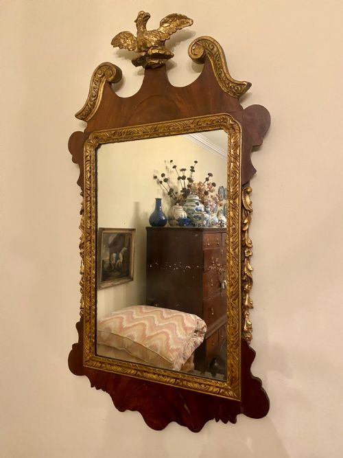 MAHOGANY WALL MIRROR - ADDITIONAL PHOTO 1