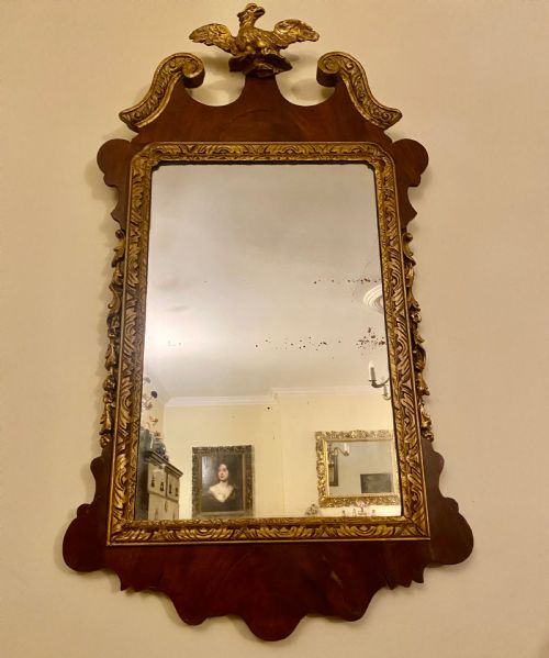 MAHOGANY WALL MIRROR - ADDITIONAL PHOTO 2