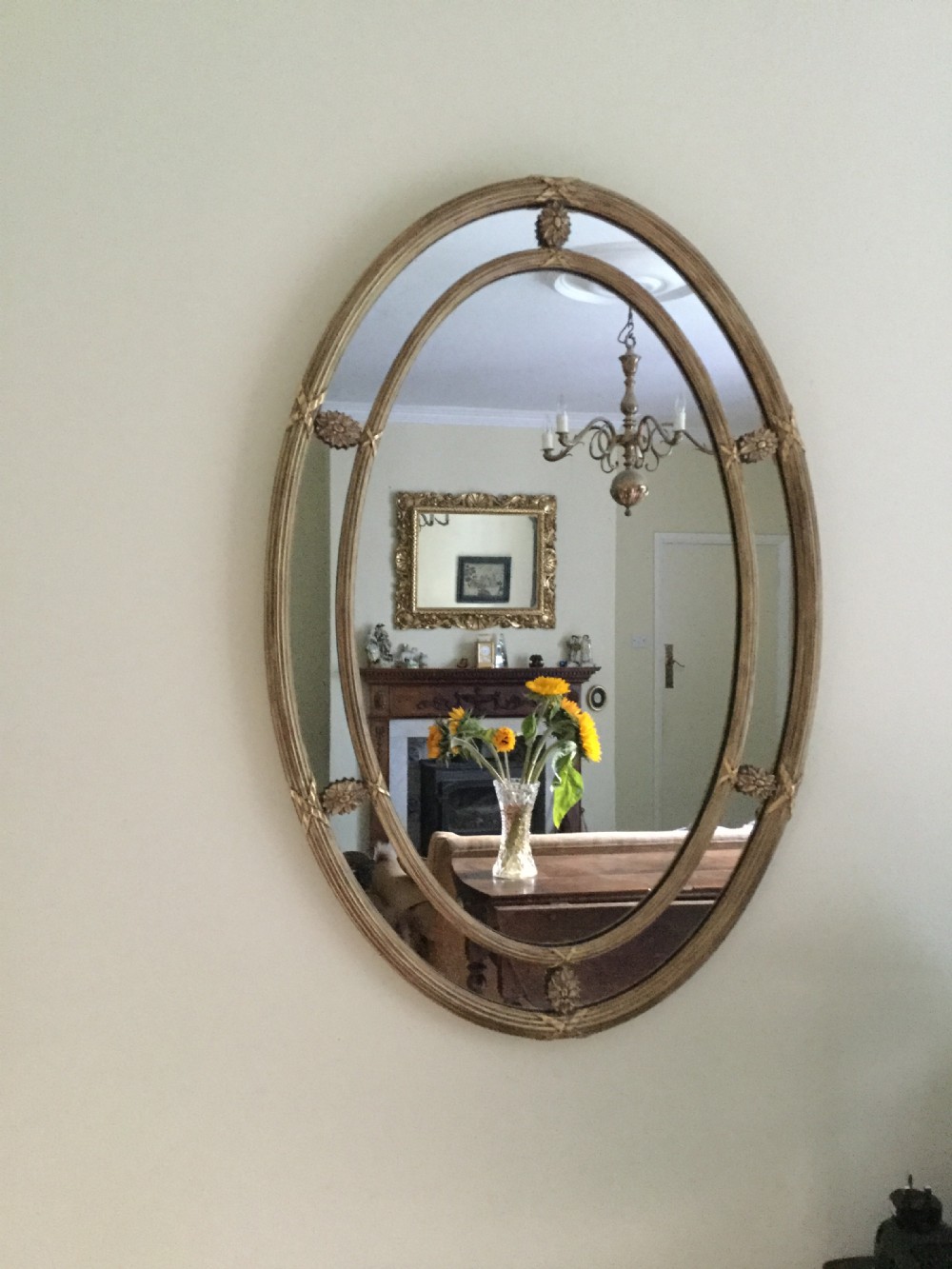 Oval gilt mirror
