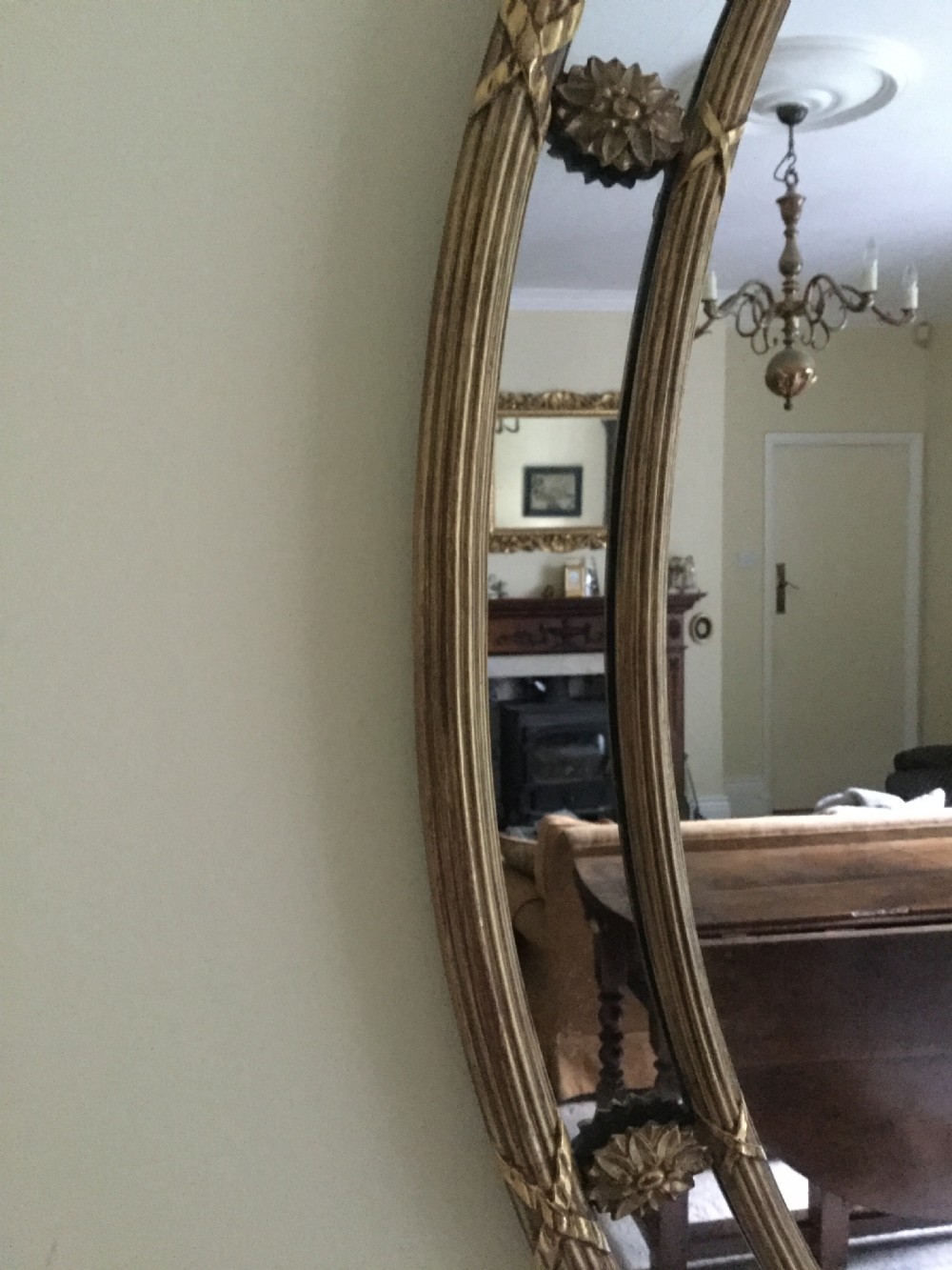 Oval gilt mirror View II