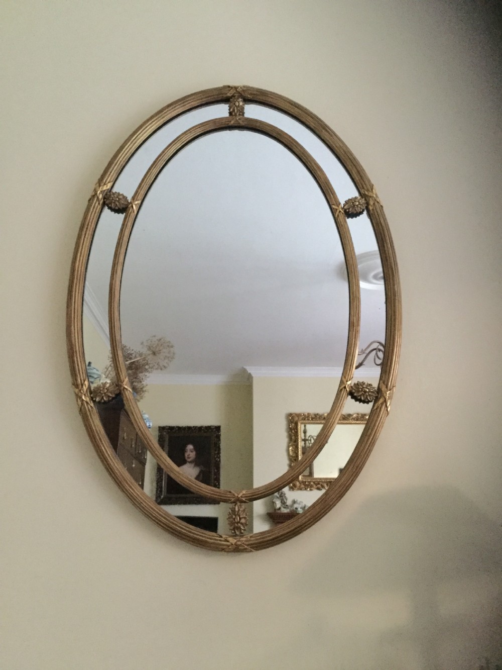 Oval gilt mirror View VII