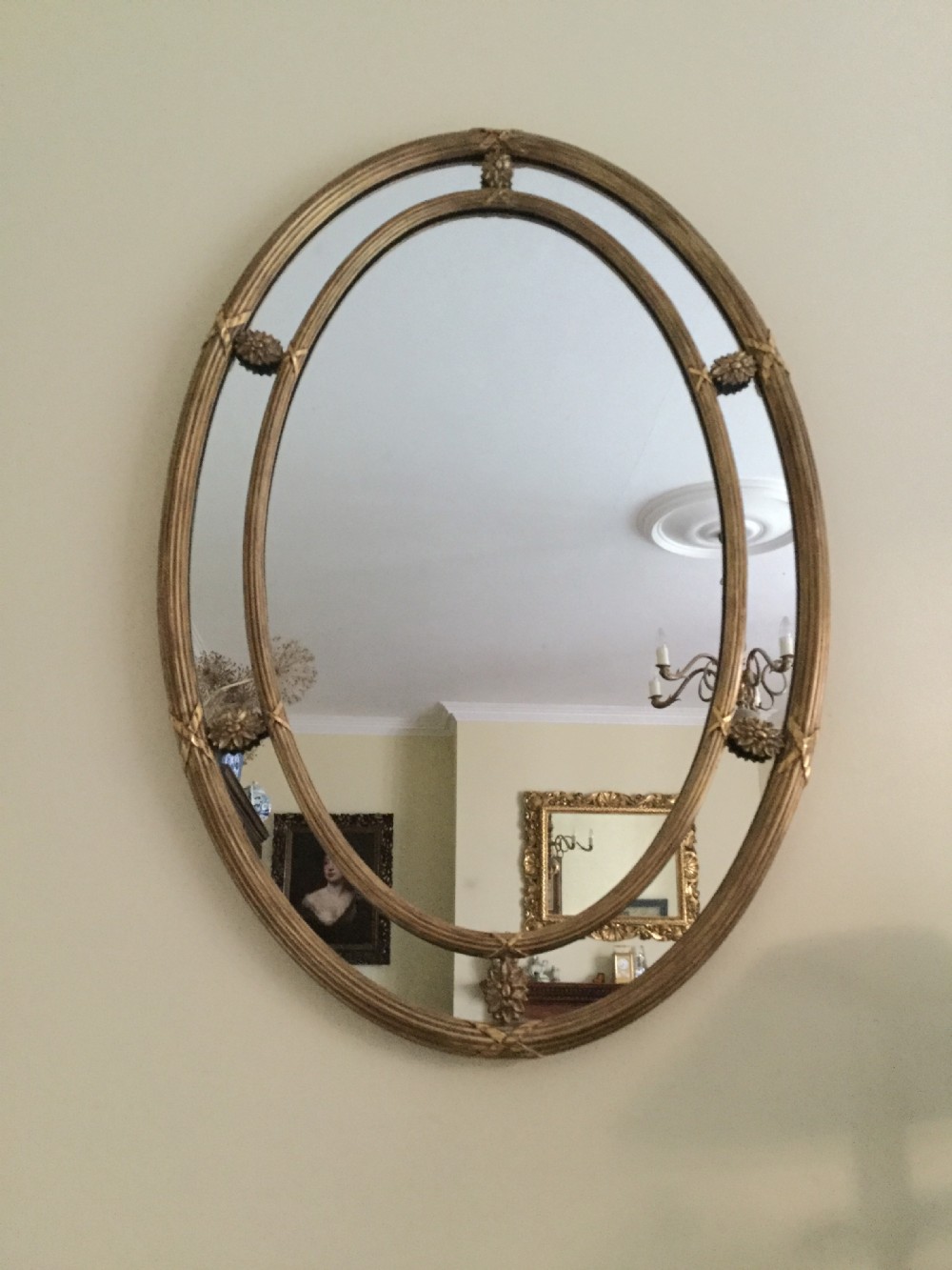 Oval gilt mirror View VIII