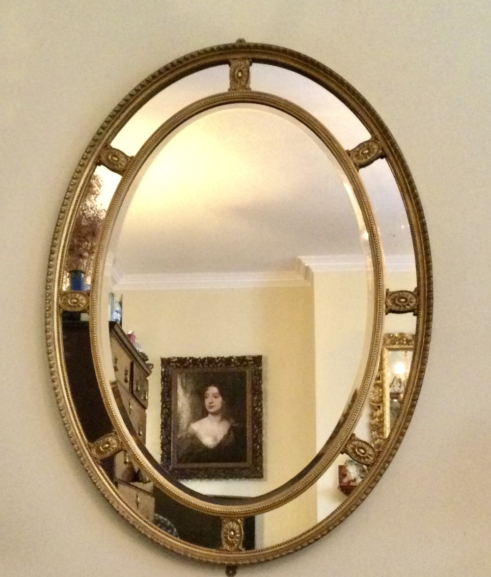 Oval gilt mirror