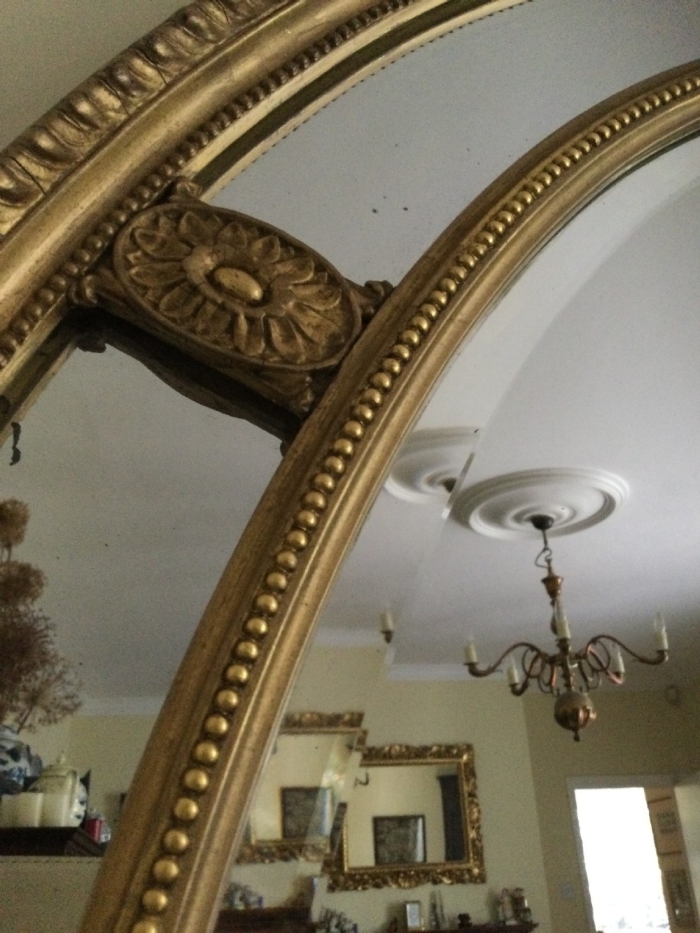 Oval gilt mirror View IV