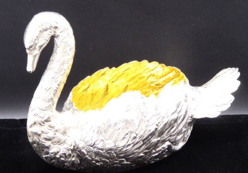 LARGE STUNNING SILVER SWAN CENTER PIECE - ADDITIONAL PHOTO 7