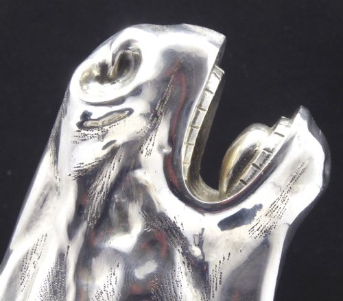 STUNNING SOLID CAST SILVER HORSE HEAD STIRRUP CUP - ADDITIONAL PHOTO 15