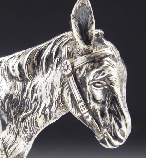 RARE SILVER GERMAN DONKEY FIGURE 1908 - ADDITIONAL PHOTO 11
