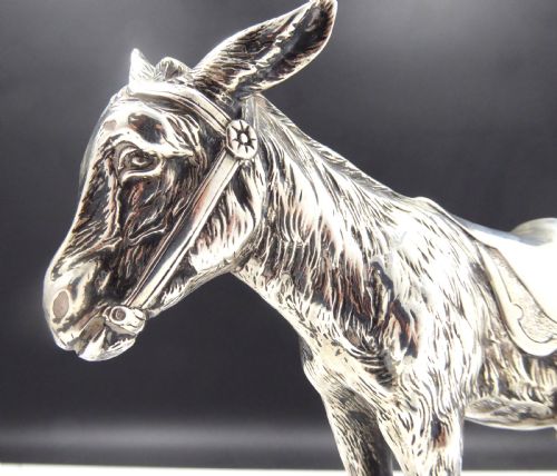 RARE SILVER GERMAN DONKEY FIGURE 1908 - ADDITIONAL PHOTO 13