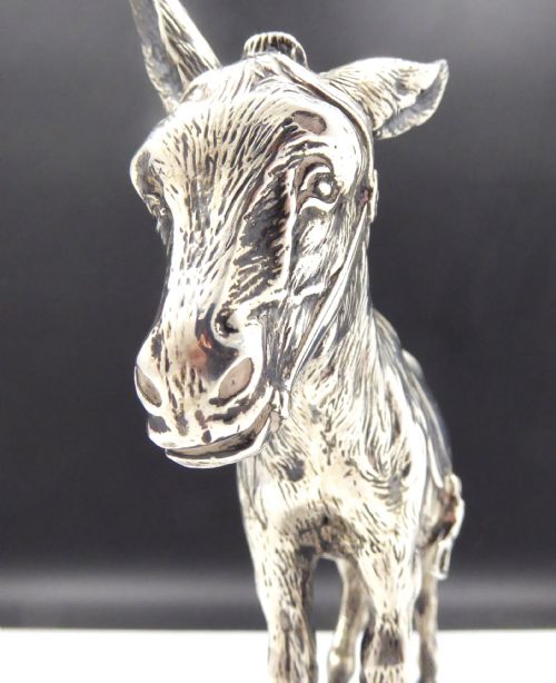 RARE SILVER GERMAN DONKEY FIGURE 1908 - ADDITIONAL PHOTO 15