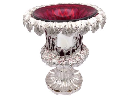 SOLID SILVER VICTORIAN WINE COOLER 1839