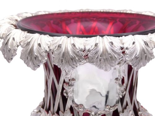 SOLID SILVER VICTORIAN WINE COOLER 1839 - ADDITIONAL PHOTO 2
