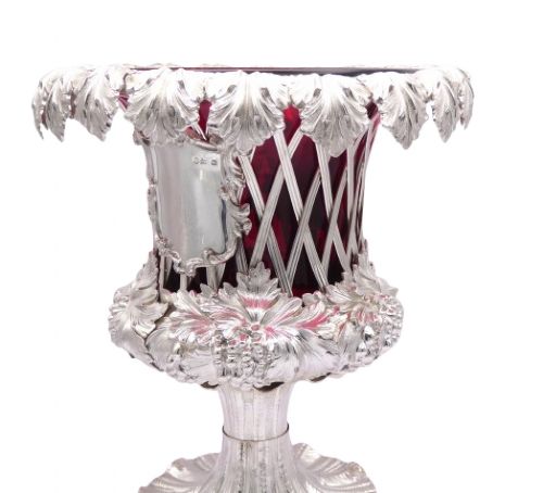 SOLID SILVER VICTORIAN WINE COOLER 1839 - ADDITIONAL PHOTO 5
