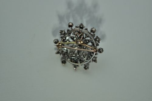 VICTORIAN STARBURST DIAMOND BROOCH - ADDITIONAL PHOTO 2