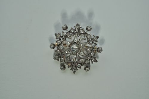 VICTORIAN STARBURST DIAMOND BROOCH - ADDITIONAL PHOTO 3