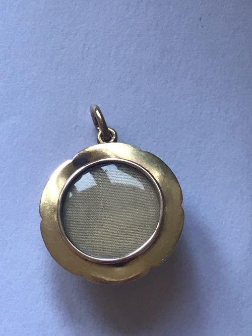 VICTORIAN TURQUOISE 18CT GOLD PENDANT - ADDITIONAL PHOTO 1