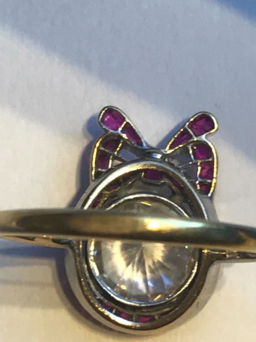 AN EDWARDIAN ZIRCON AND RUBY RING - ADDITIONAL PHOTO 4