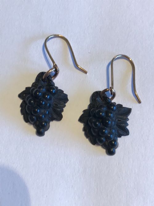 VICTORIAN CARVED VINE EARRINGS - ADDITIONAL PHOTO 1