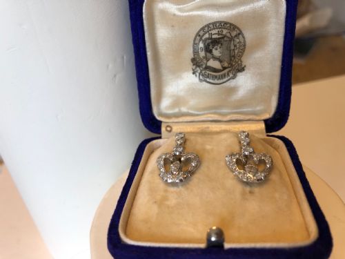 victorian diamond earrings - CATEGORY: ANTIQUE JEWELLERY - DATED VICTORIAN