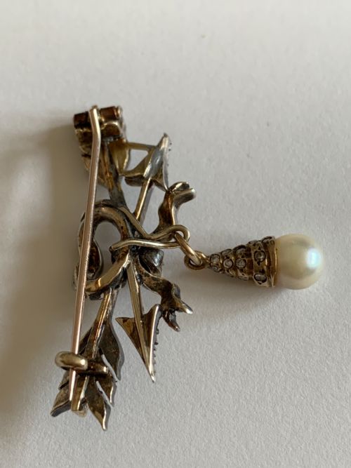 ANTIQUE GEORGIAN ARROW BROOCH - ADDITIONAL PHOTO 1