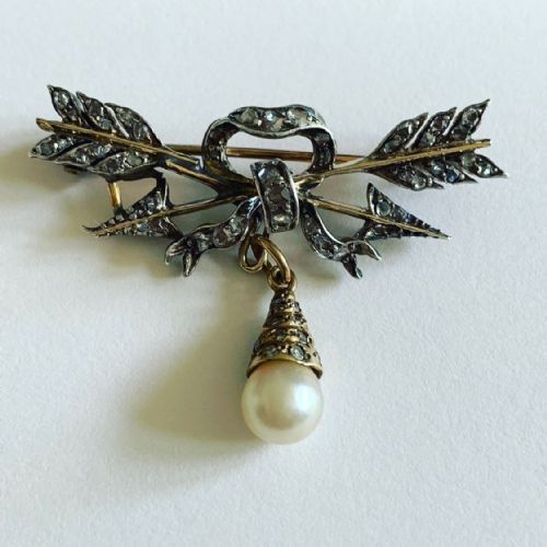 ANTIQUE GEORGIAN ARROW BROOCH - ADDITIONAL PHOTO 4